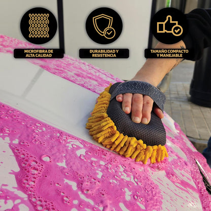 S SUMEX Esponja De Microfibra Premium Billionaire Para El Lavado Y Cuidado De Tu Coche Esponja Para Limpiar La Carrocería Incluye Rejilla En El Reverso Para La Suciedad Más Extrema 23 X 12 Cm